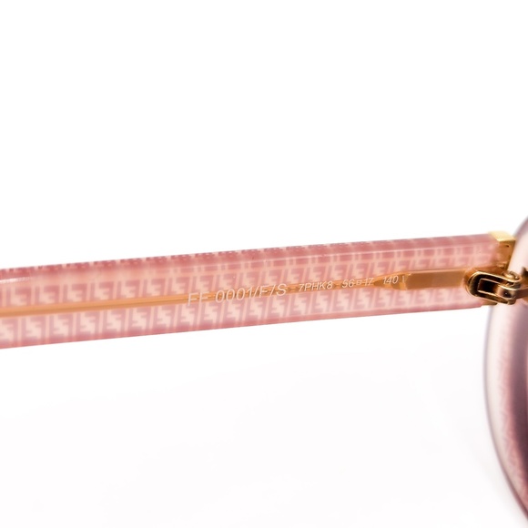 Fendi Oval Oversized Burgundy Logo Designer FF 7PHK8 Sunglasses - Picture 8 of 10